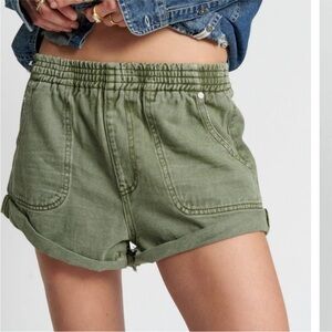 One Teaspoon NWT Free People Hunters Shorts Relaxed Super Khaki Army Green - S
